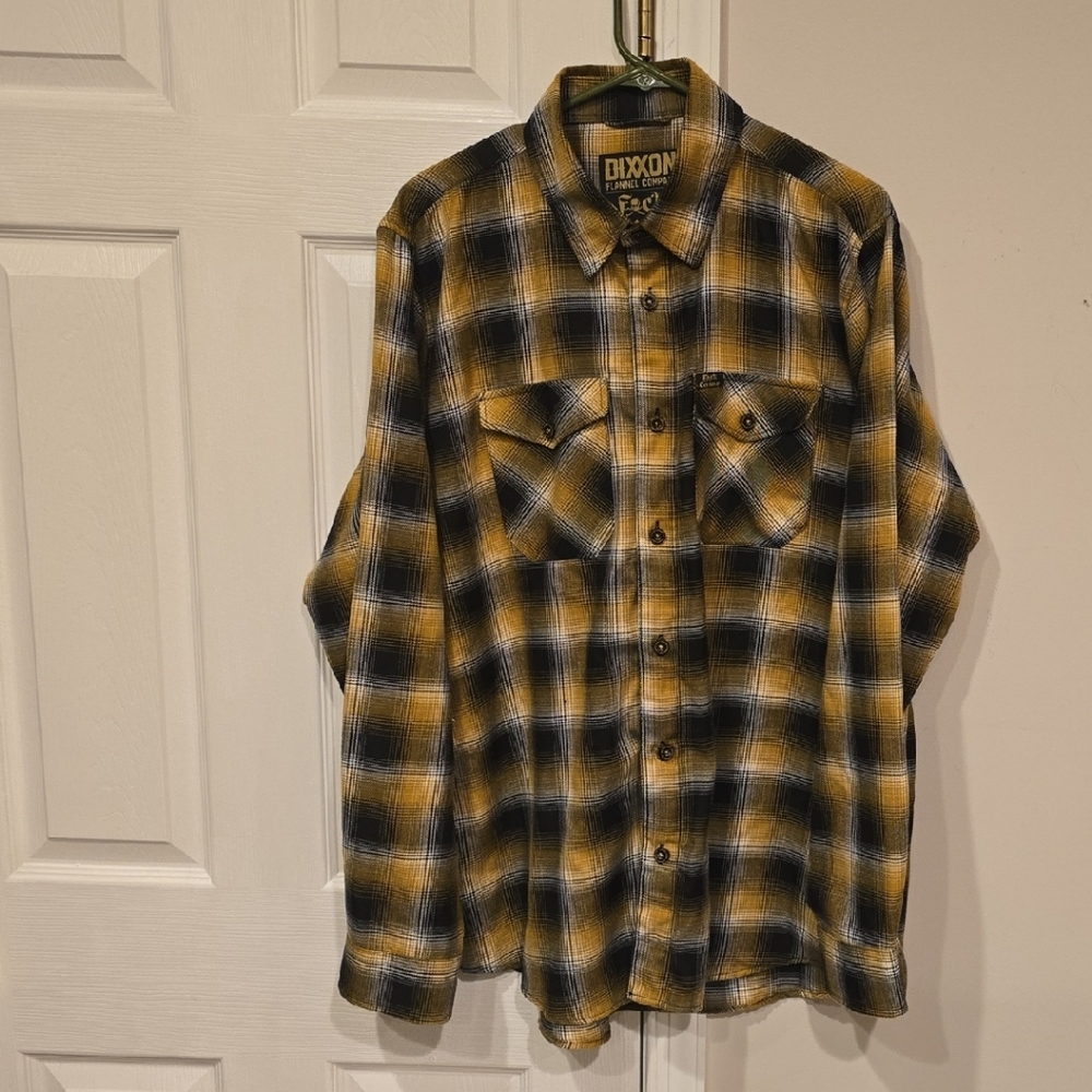 DIXXON Men's Plaid Shirt in Yellow and Black